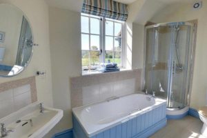 Bathroom in Coach House at Birchley House Farm