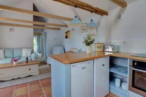 Reverse Angle Kitchen area in Old Dairy at Birchley House Farm